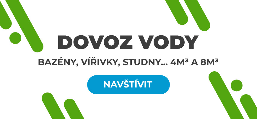 Dovoz vody - BAZÉNY, VÍRIVKY, STUDNY... 4M3 A 8M3